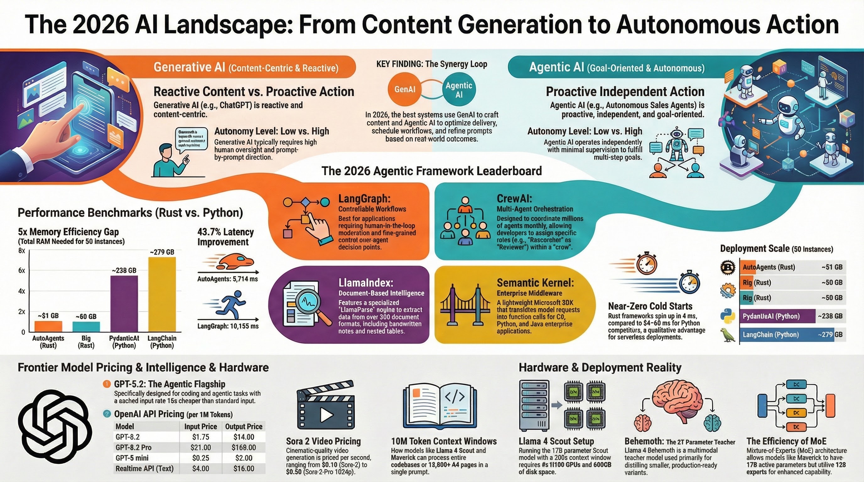 The AI Landscape in 2026 — comprehensive overview infographic